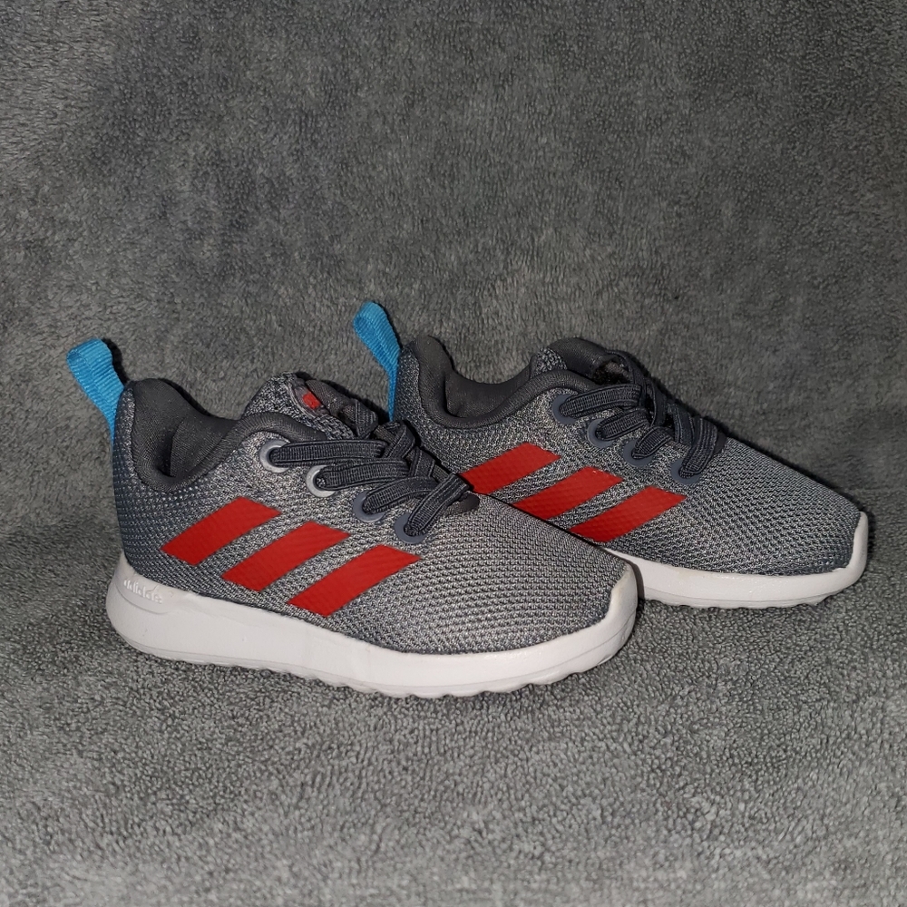 Adidas Toddler's Grey/Red Lite Racer Running Shoes Size 5K US - Picture 3 of 7